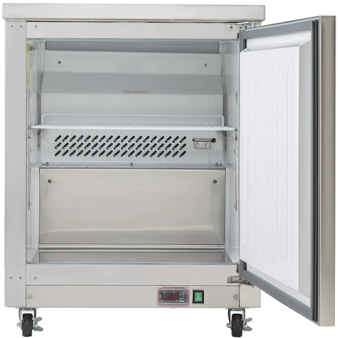 Maxx Cold MXCF27UHC 28" 1-Door Undercounter Freezer, Stainless Steel Exterior, 6.5 cu. ft.