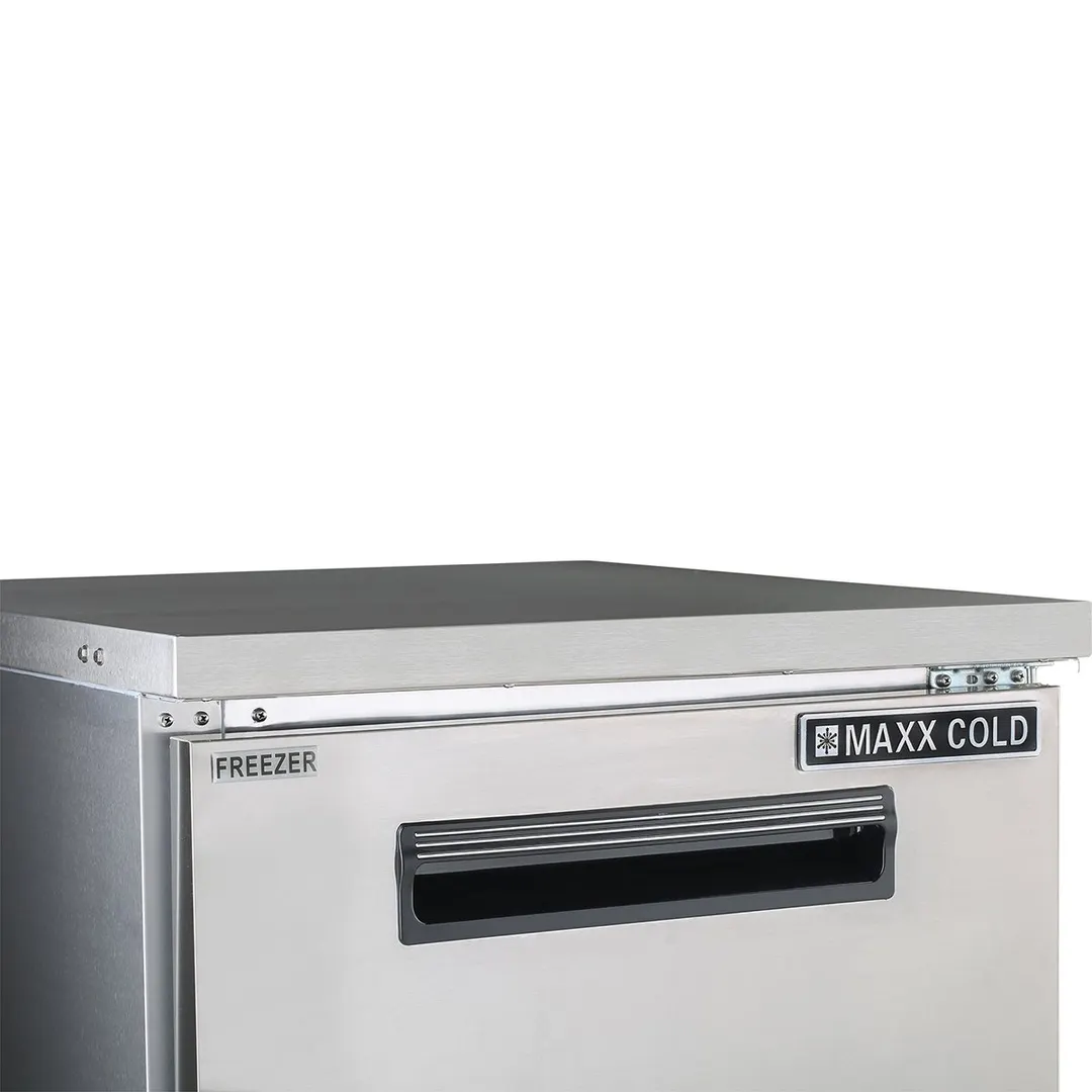 Maxx Cold MXCF27UHC 28" 1-Door Undercounter Freezer, Stainless Steel Exterior, 6.5 cu. ft.