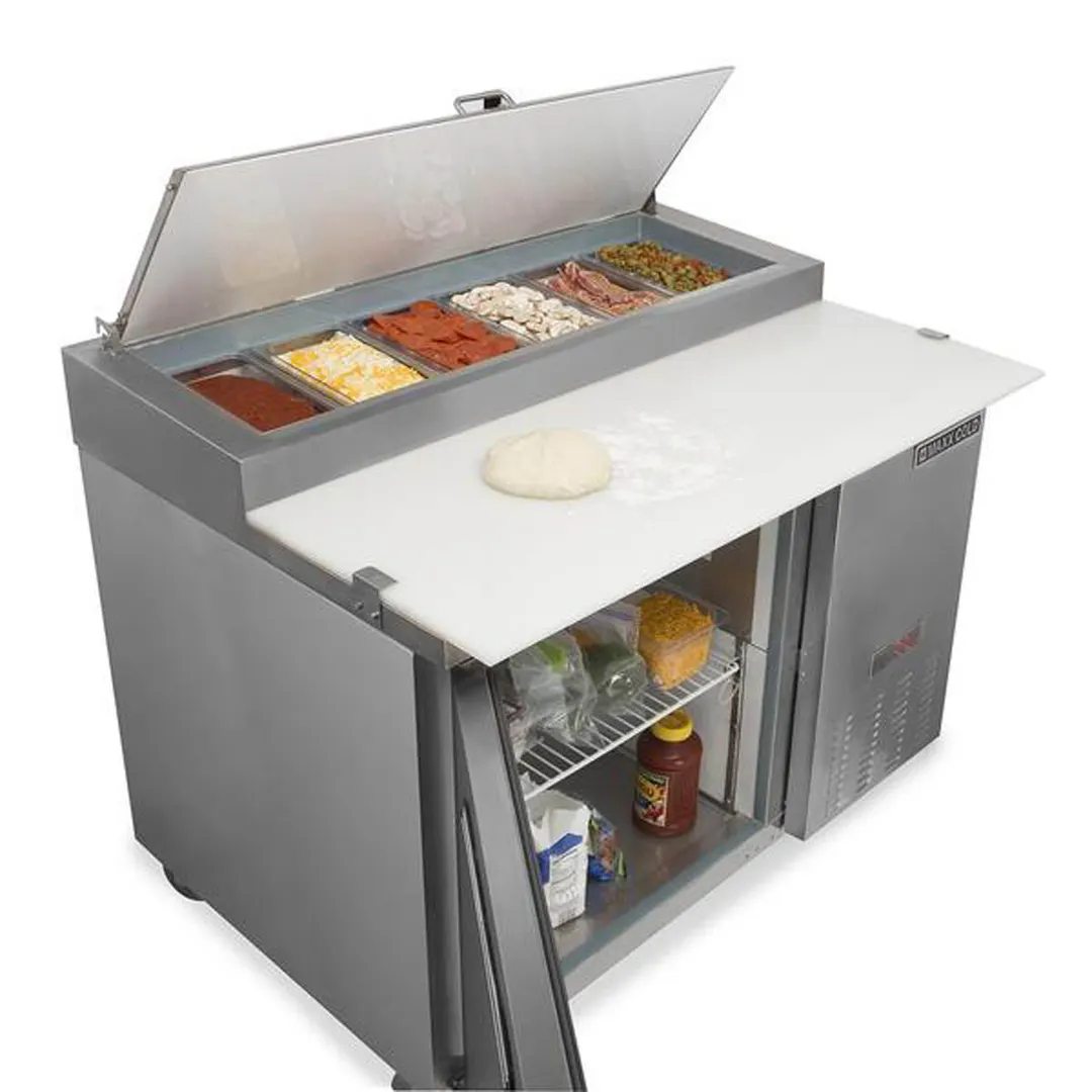 Maxx Cold MXCPP50HC 47" Refrigerated Pizza Prep Table w/ 1 Door, 12 cu. ft.