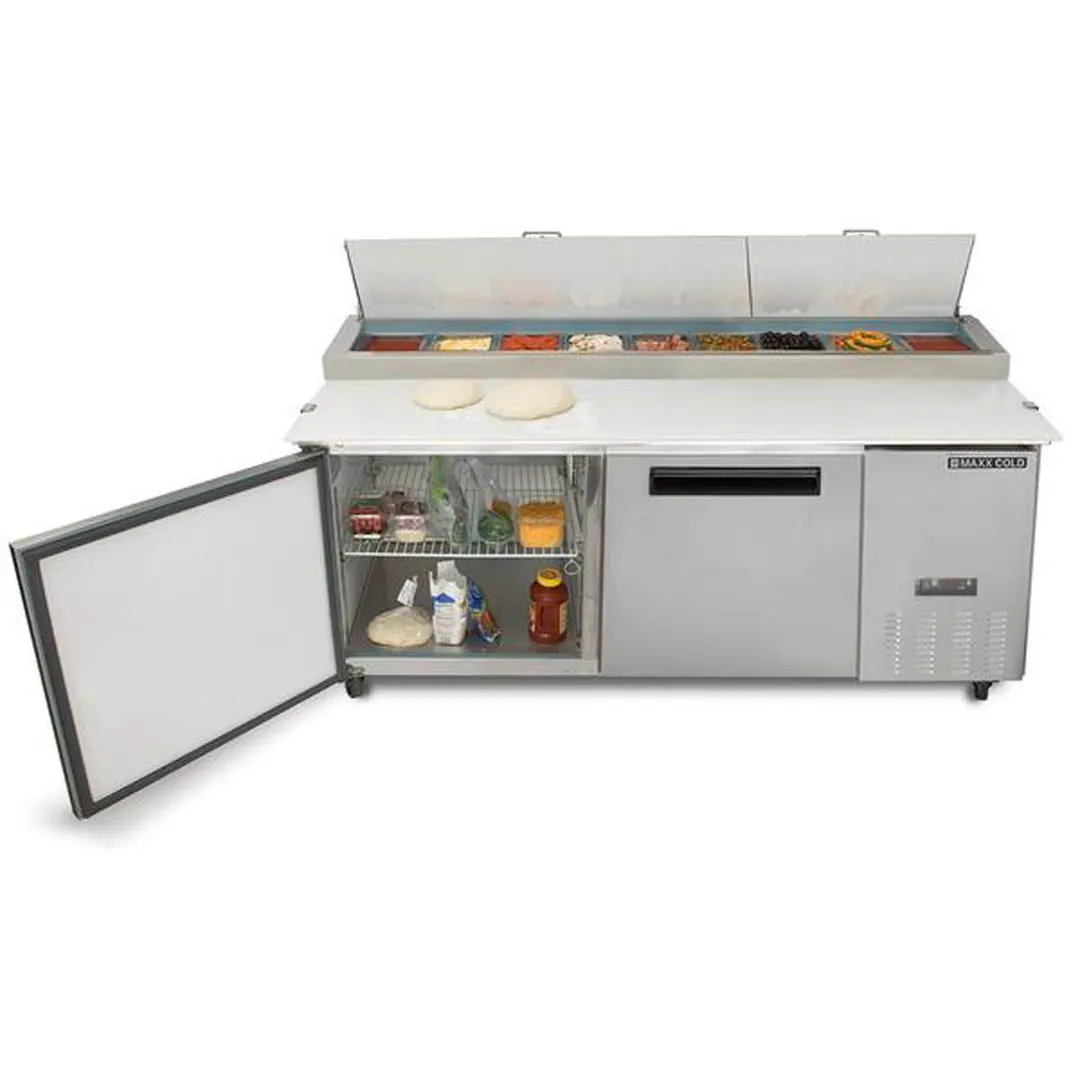 Maxx Cold MXCPP70HC 70" Refrigerated Pizza Prep Table w/ 2 Doors, 22 cu. ft.