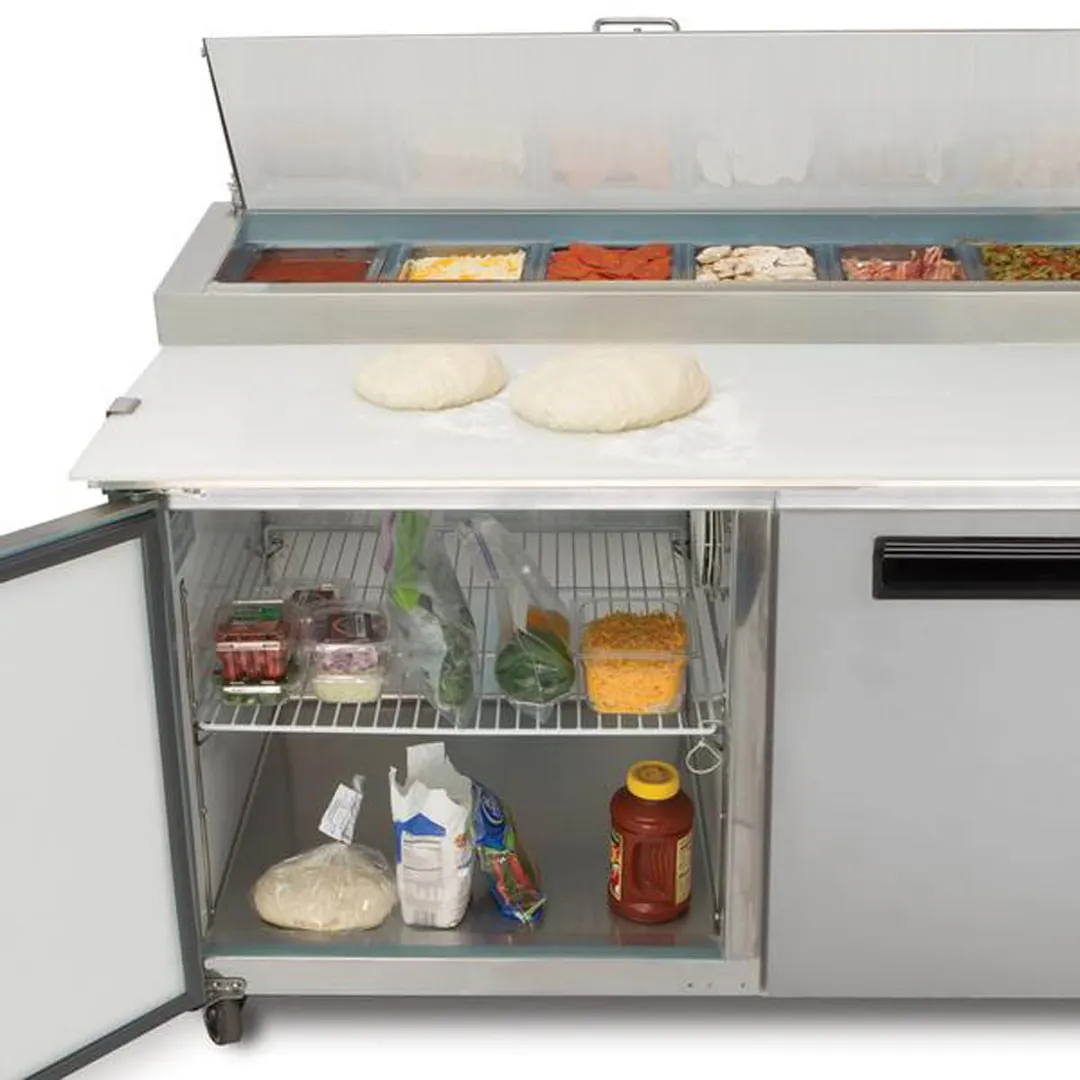 Maxx Cold MXCPP70HC 70" Refrigerated Pizza Prep Table w/ 2 Doors, 22 cu. ft.