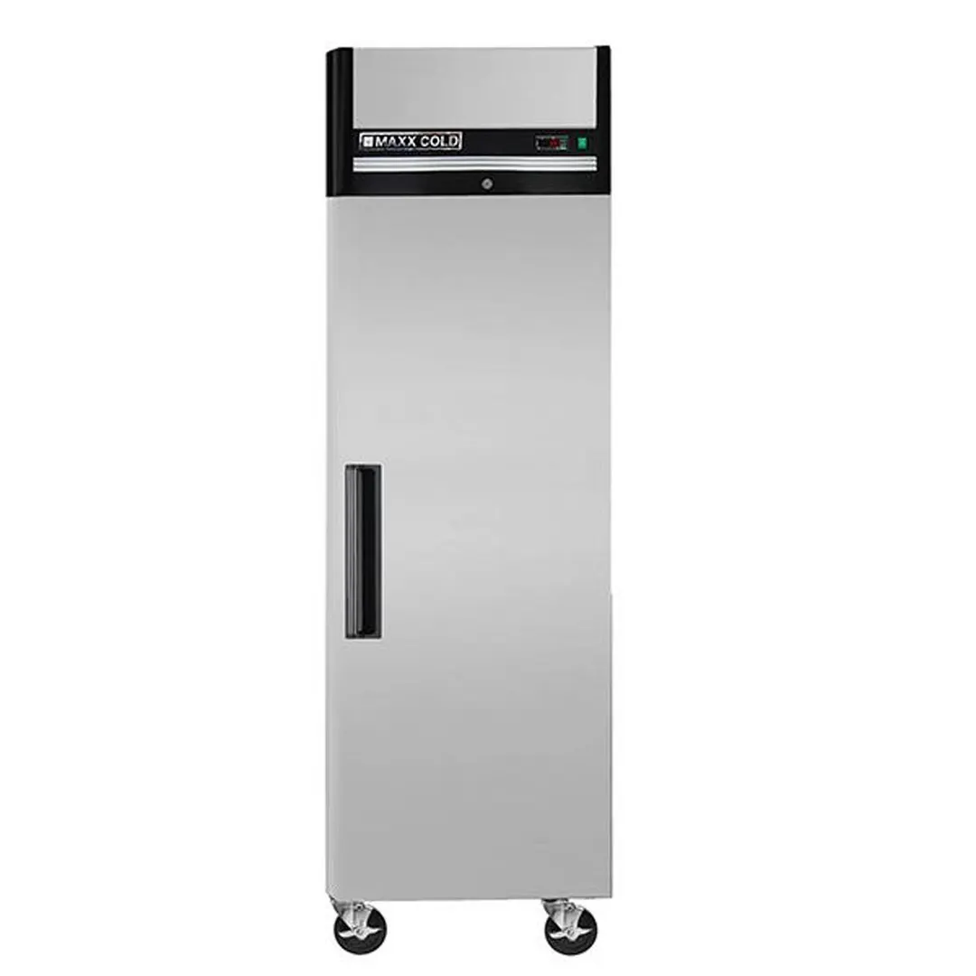 Maxx Cold MXCR-23FDHC 26" 1-Section Reach-In Refrigerator w/ Solid Door, Top Mount, Aluminum Interior, 23 cu. ft