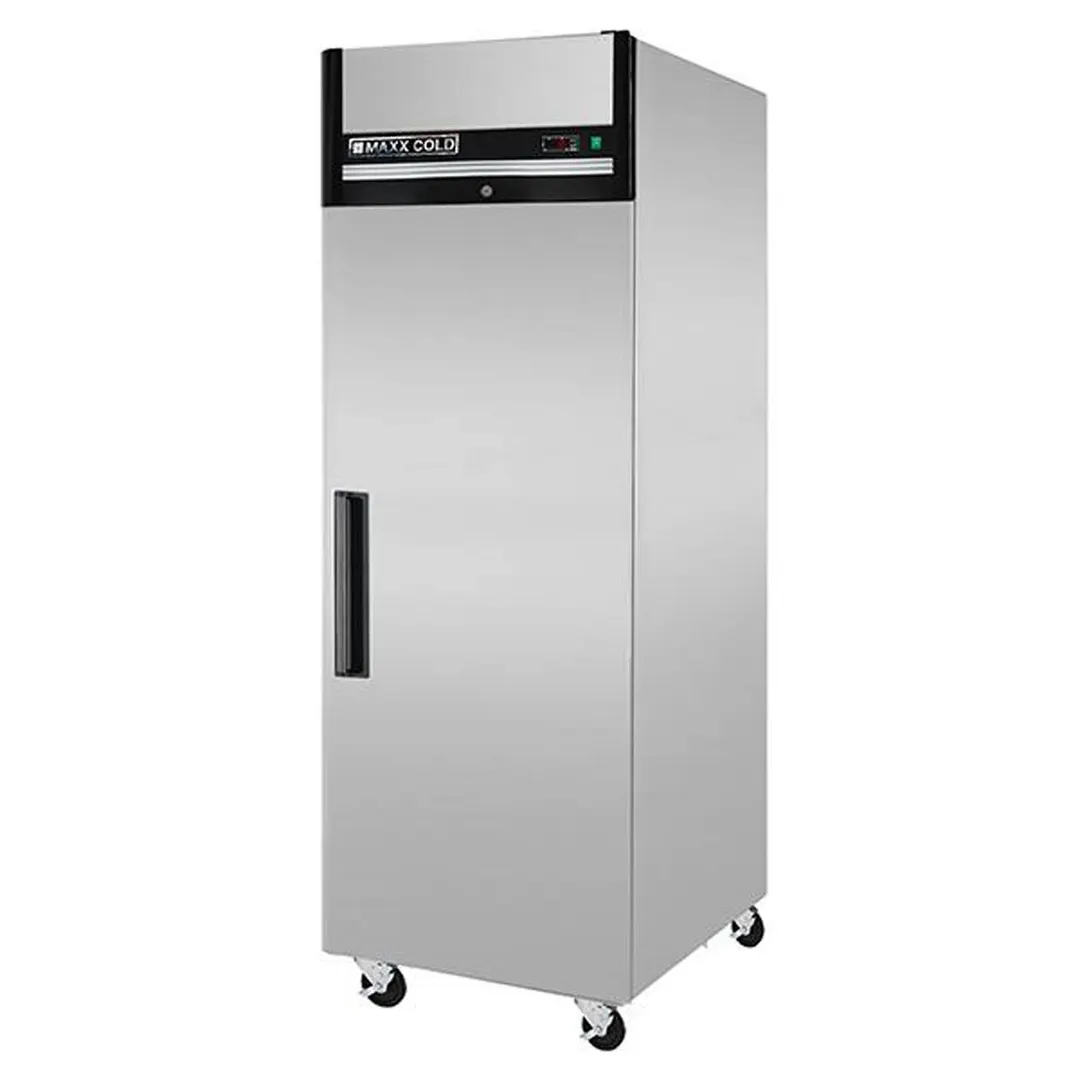 Maxx Cold MXCR-23FDHC 26" 1-Section Reach-In Refrigerator w/ Solid Door, Top Mount, Aluminum Interior, 23 cu. ft