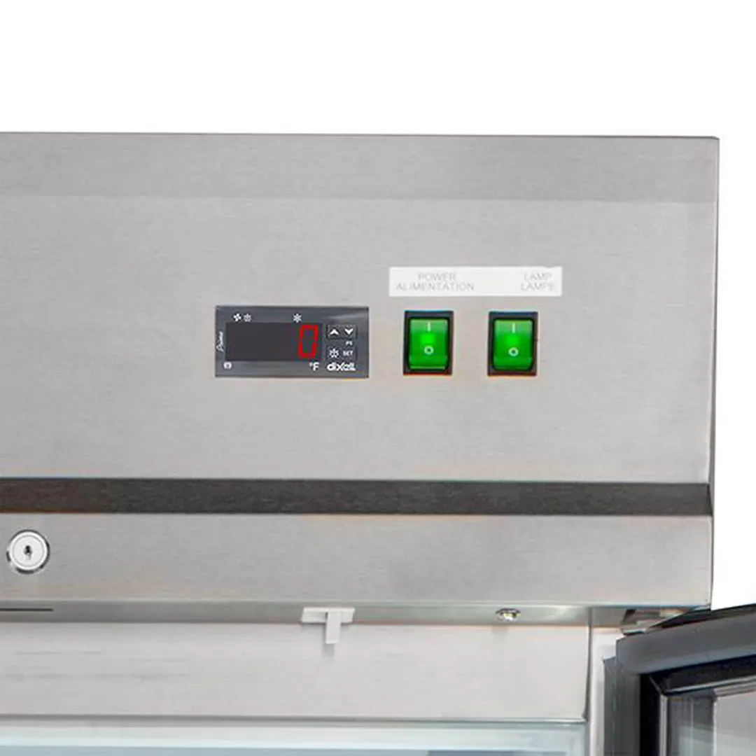 Maxx Cold MXCR-23GDHC 29" 1-Section Reach-In Refrigerator w/ Glass Door, Bottom Mounted, Stainless Steel, 23 cu. ft.