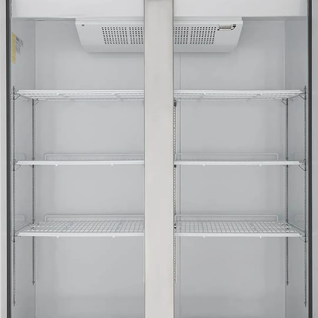 Maxx Cold MXCR-49FDHC 53"  2-Section Reach-In Refrigerator w/ 2 Solid Doors, Top Mounted, Aluminum Interior, 49 cu. ft capacity
