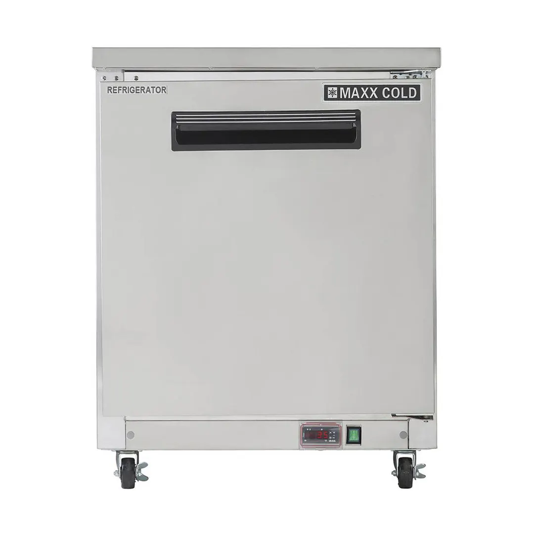 Maxx Cold MXCR27UHC 27.5" 1-Section Undercounter Refrigerator w/ 1 Solid Door, 6.5 cu. ft.
