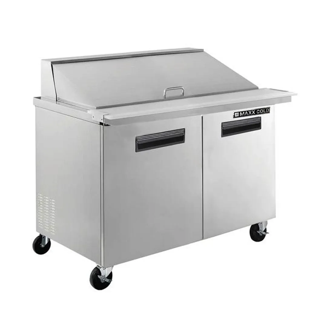 Maxx Cold MXCR48MHC 48" Mega Top Sandwich/Salad Prep Table w/ 2 Doors, 12 cu. ft. 
