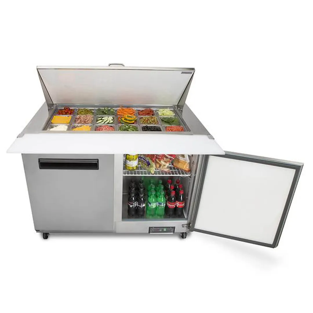 Maxx Cold MXCR48MHC 48" Mega Top Sandwich/Salad Prep Table w/ 2 Doors, 12 cu. ft. 