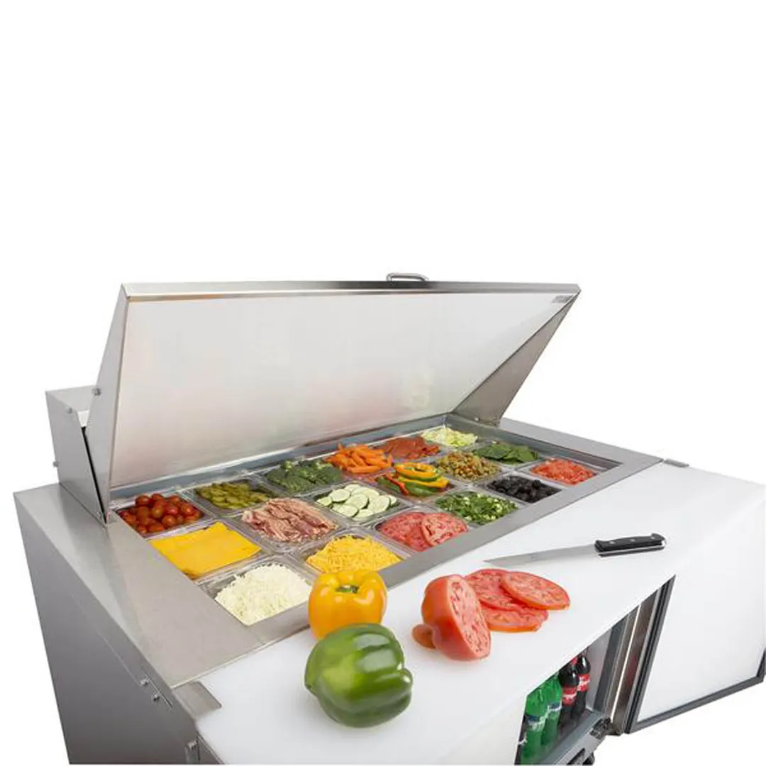 Maxx Cold MXCR48MHC 48" Mega Top Sandwich/Salad Prep Table w/ 2 Doors, 12 cu. ft. 