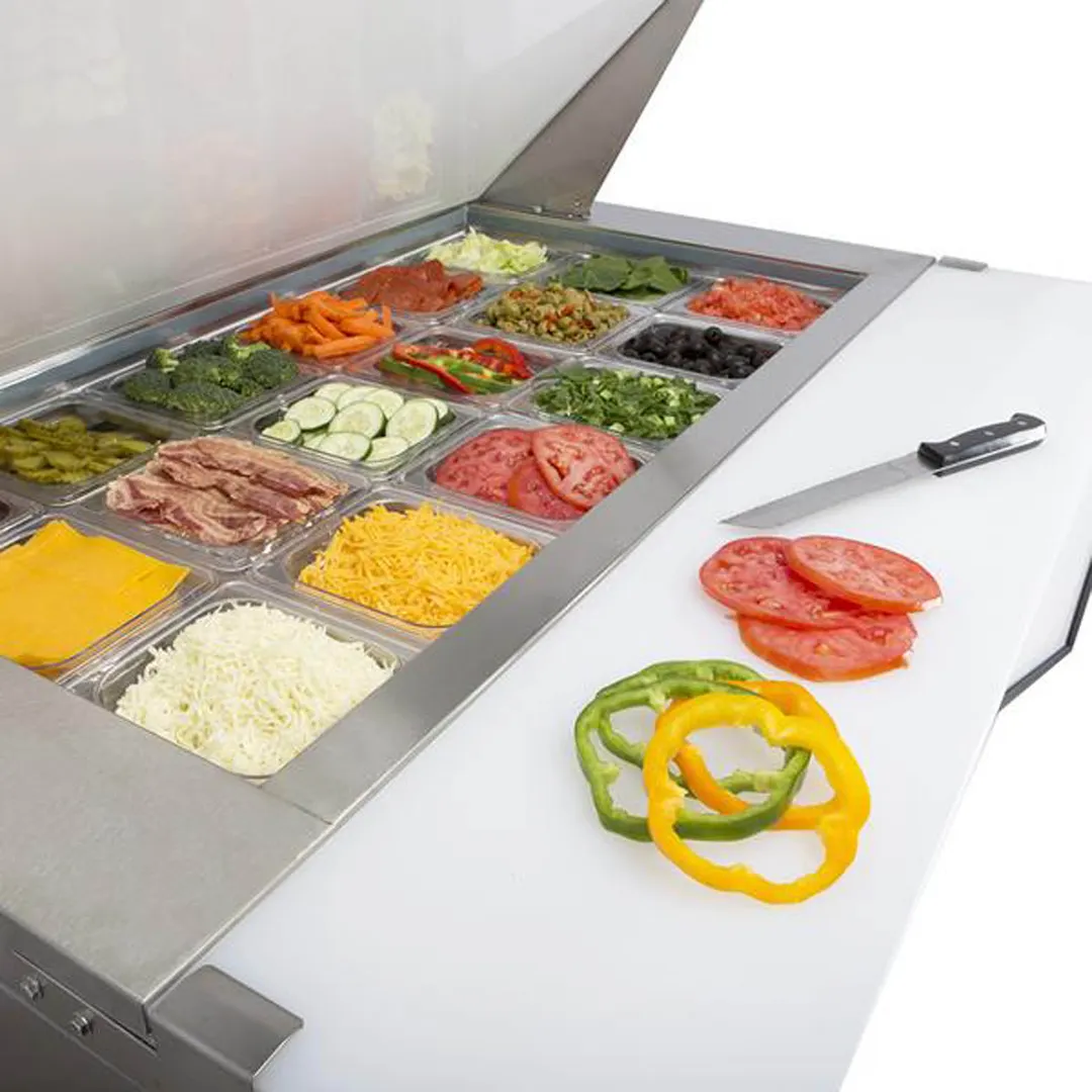 Maxx Cold MXCR48MHC 48" Mega Top Sandwich/Salad Prep Table w/ 2 Doors, 12 cu. ft. 