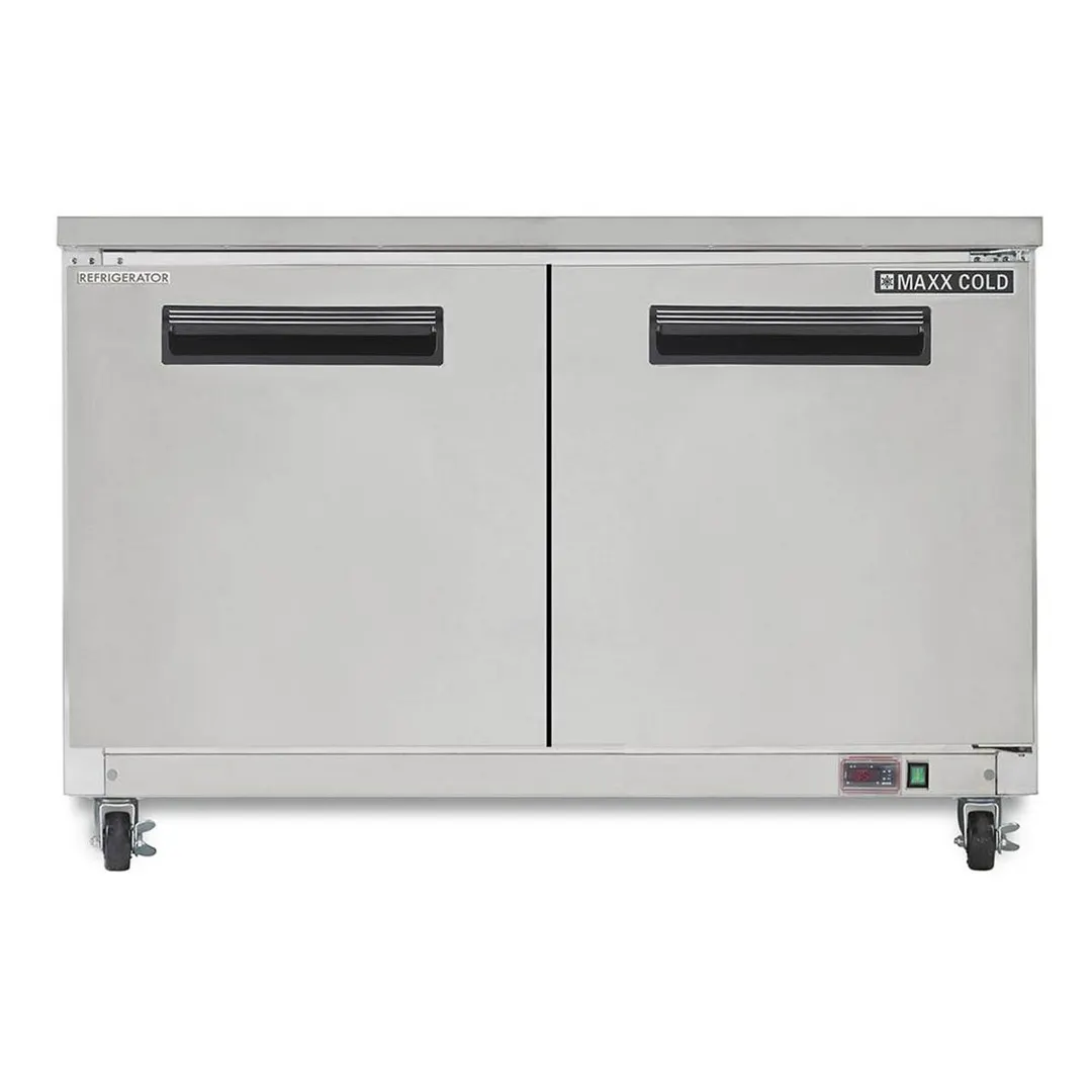 Maxx Cold MXCR60UHC 61" 2-Door Undercounter Refrigerator, Stainless Steel, 15.5 cu. ft.