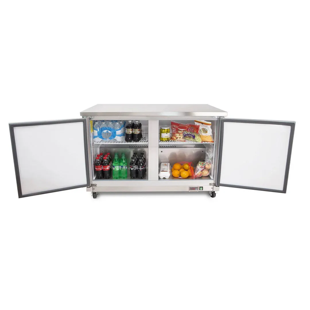 Maxx Cold MXCR60UHC 61" 2-Door Undercounter Refrigerator, Stainless Steel, 15.5 cu. ft.
