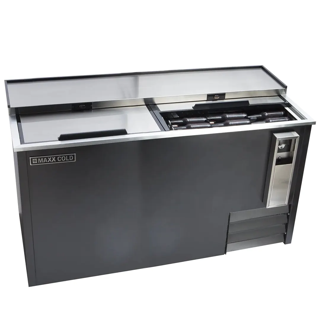 Maxx Cold MXCR65BHC 64" X-Series Bottle Cooler w/ 17.0 cu. ft., Side-Mounted Compressor