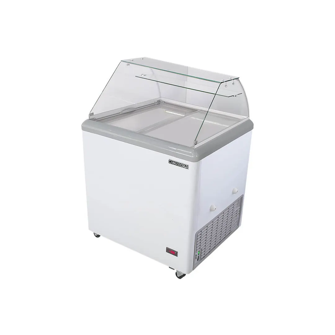 Maxx Cold MXDC-4 31" Ice Cream Dipping Cabinet w/ Curved Sneeze Guard