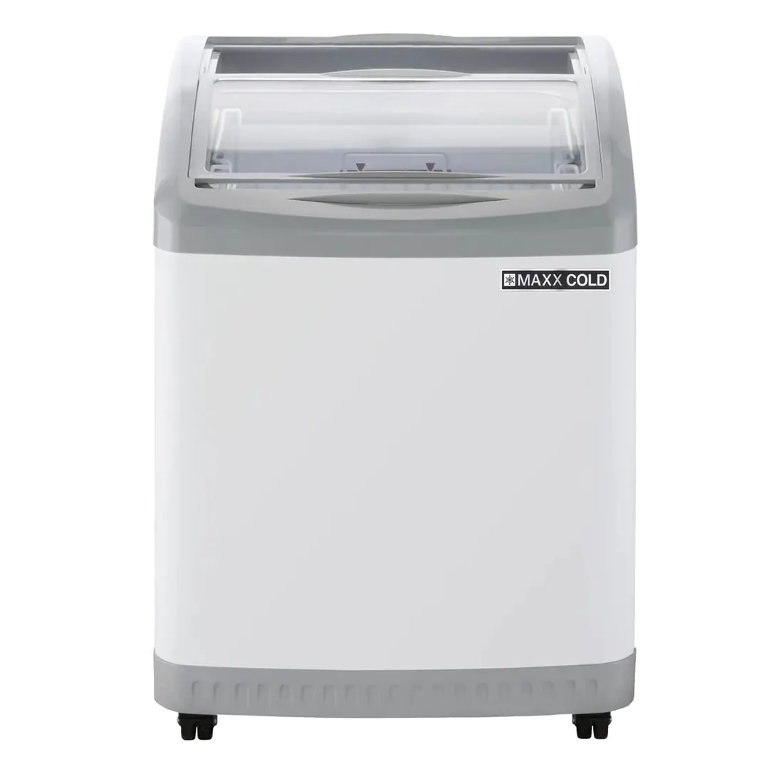 Maxx Cold MXF25CHC-2 25" Curved Lid Ice Cream Display Freezer, 3.81 cu. ft.