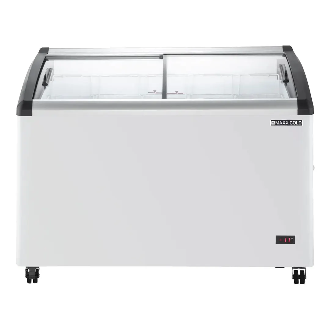 Maxx Cold MXF48CHC-5 47" Curved Lid Ice Cream Display Freezer, 8.62 cu. ft.