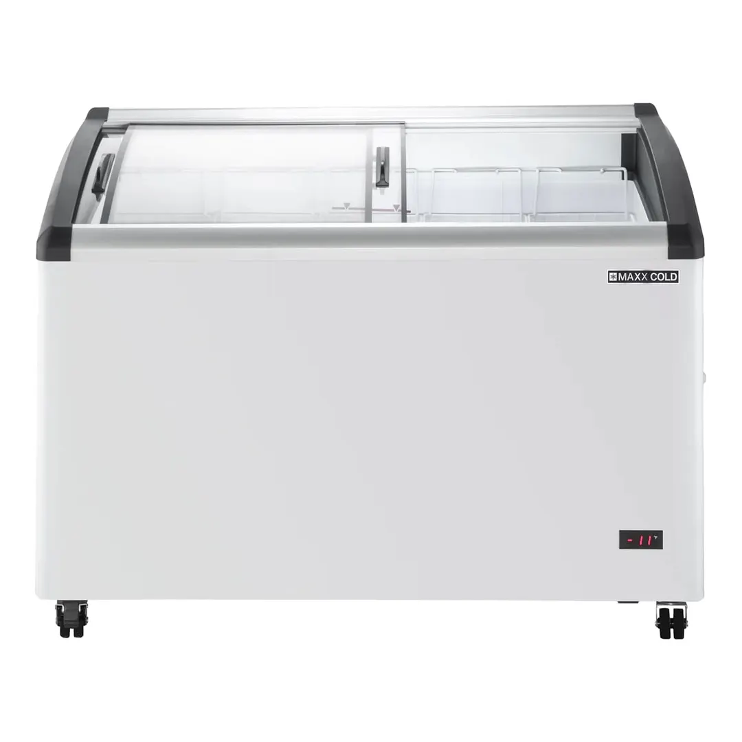 Maxx Cold MXF48CHC-5 47" Curved Lid Ice Cream Display Freezer, 8.62 cu. ft.