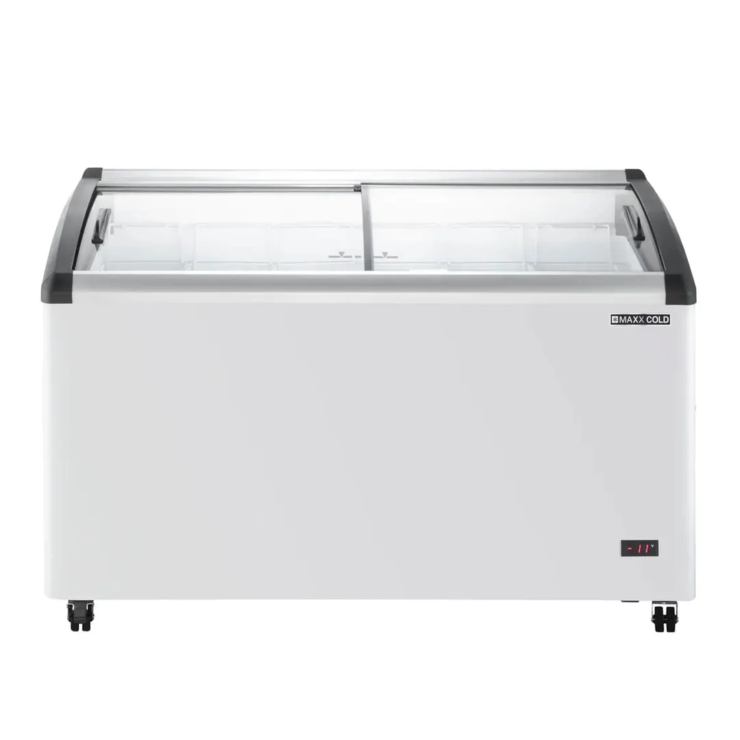 Maxx Cold MXF54CHC-6 53" Curved Lid Ice Cream Display Freezer, 9.96 cu. ft.
