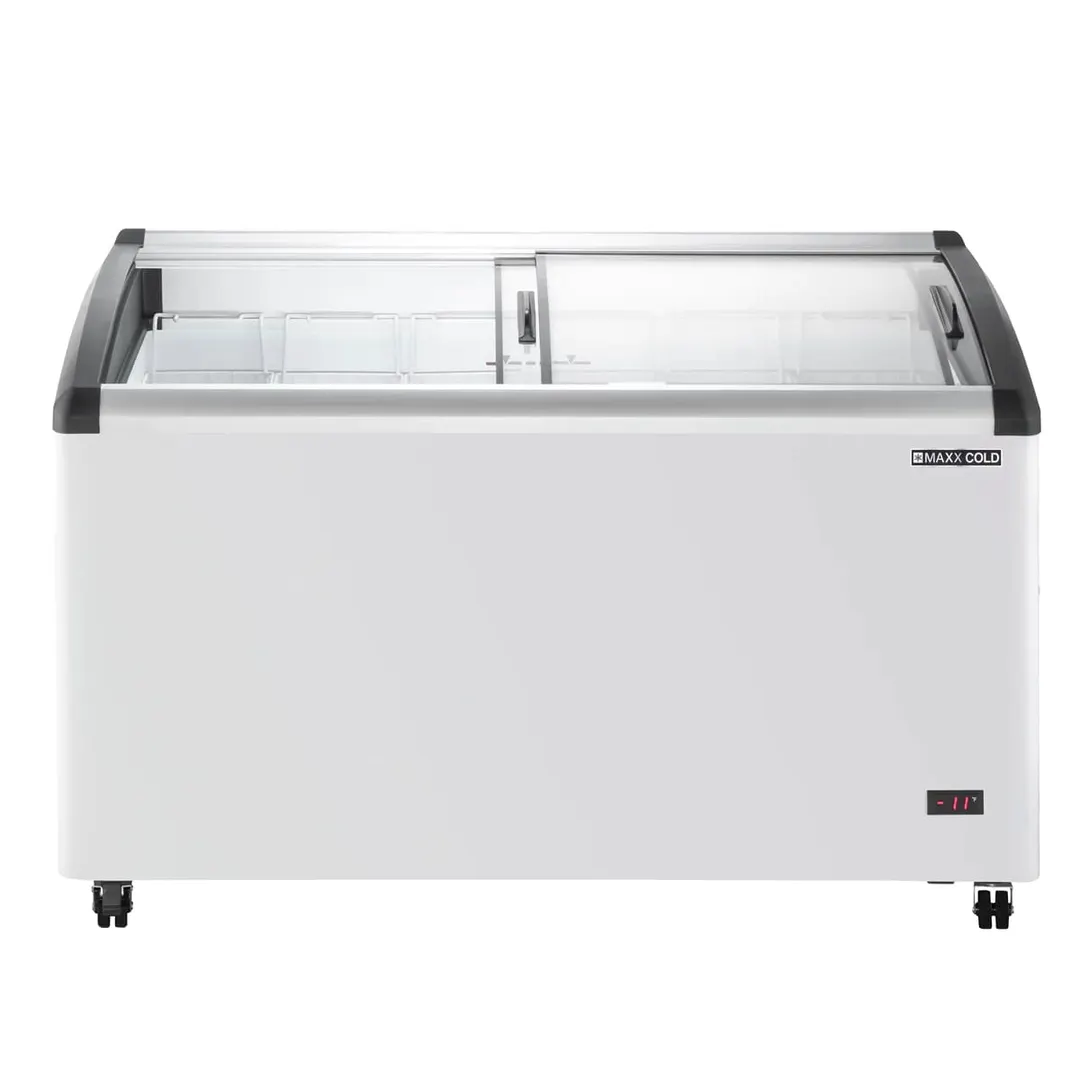 Maxx Cold MXF54CHC-6 53" Curved Lid Ice Cream Display Freezer, 9.96 cu. ft.