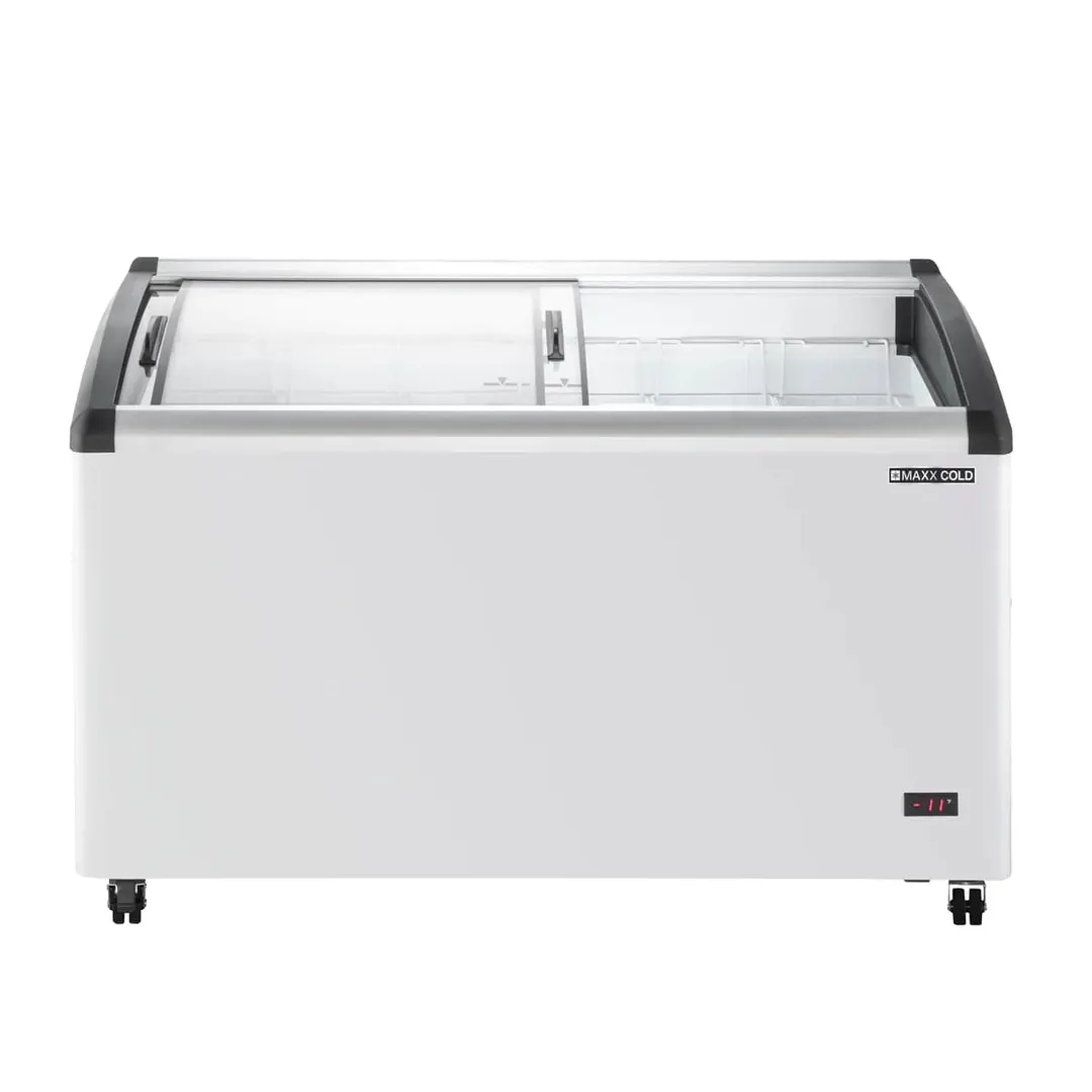 Maxx Cold MXF54CHC-6 53" Curved Lid Ice Cream Display Freezer, 9.96 cu. ft.