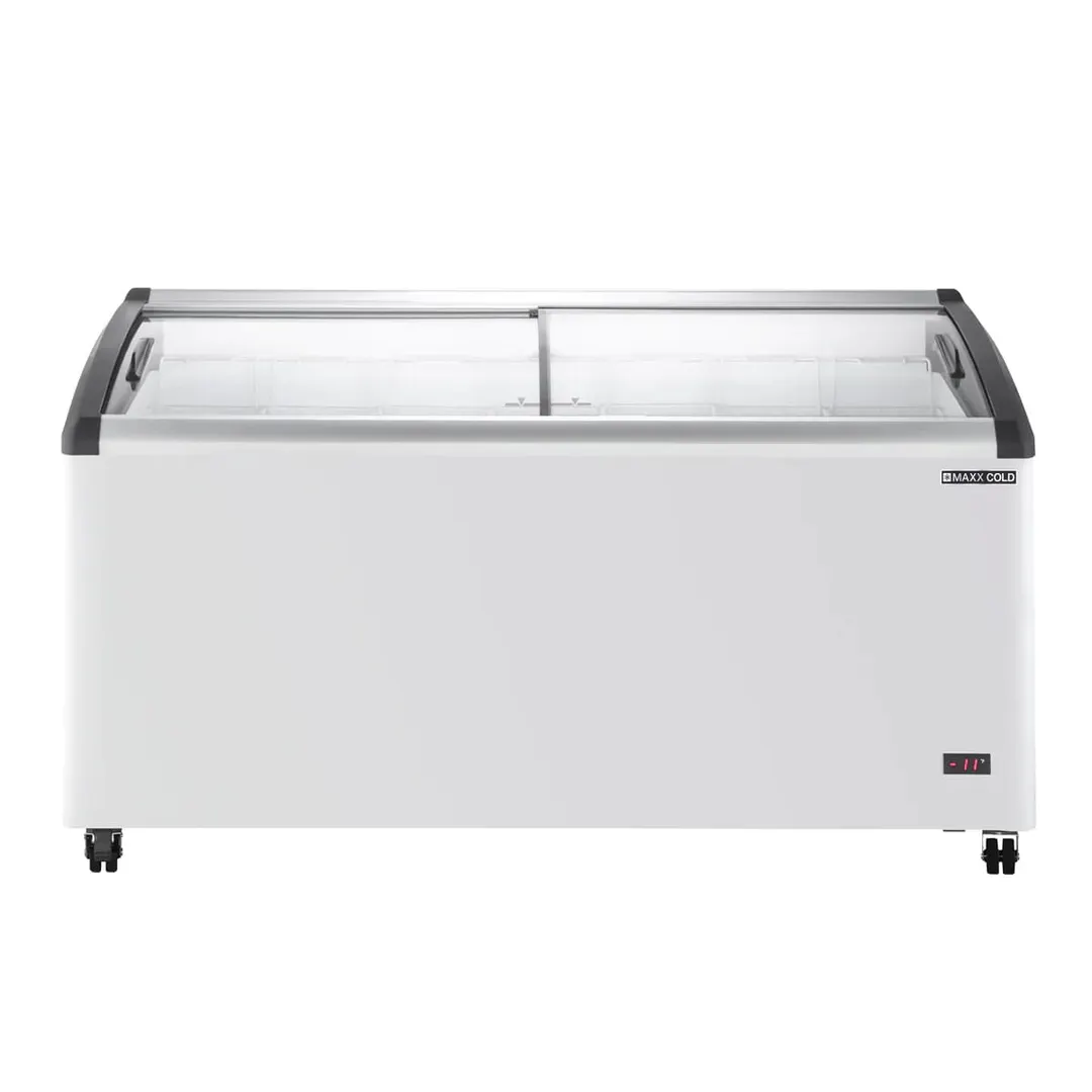 Maxx Cold MXF64CHC-7 63" Curved Lid Ice Cream Display Freezer, 12.36 cu. ft.