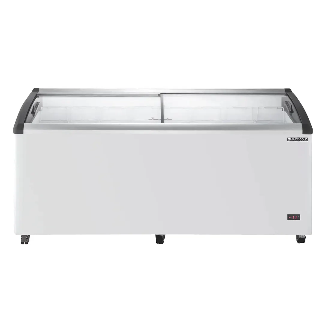 Maxx Cold MXF72CHC-8 72" Curved Lid Ice Cream Display Freezer, 14.3 cu. ft.