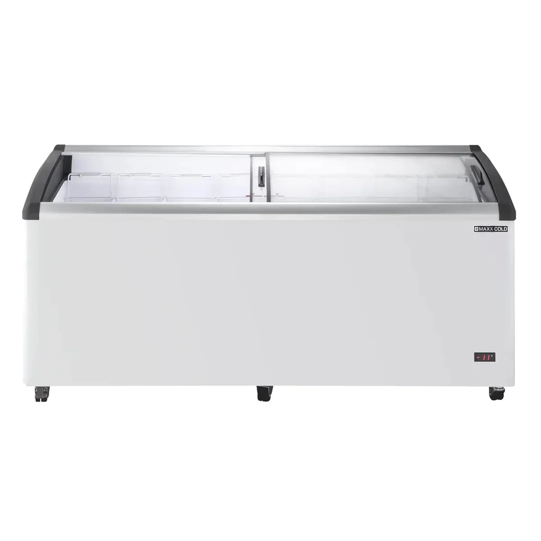 Maxx Cold MXF72CHC-8 72" Curved Lid Ice Cream Display Freezer, 14.3 cu. ft.