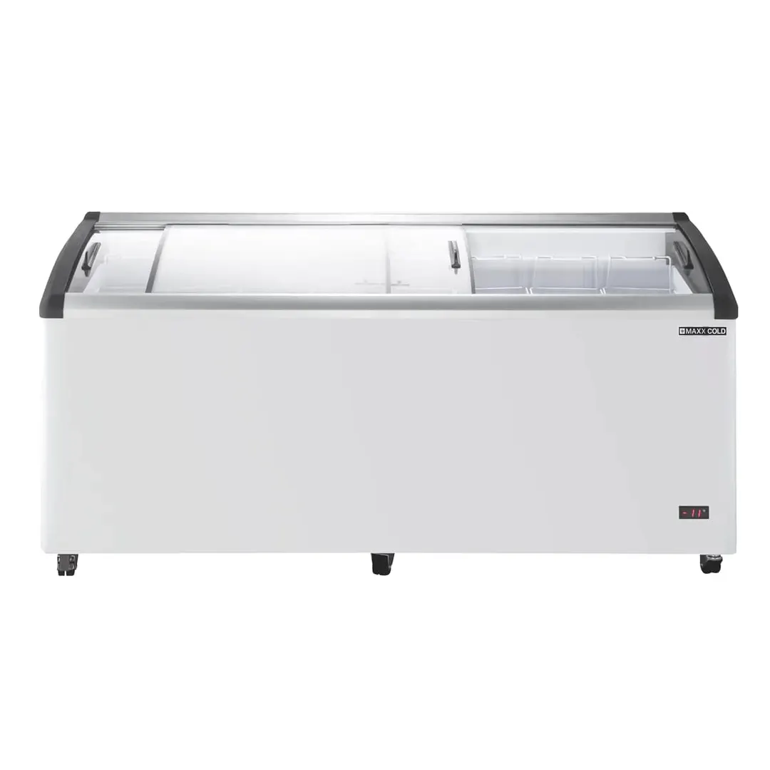 Maxx Cold MXF72CHC-8 72" Curved Lid Ice Cream Display Freezer, 14.3 cu. ft.
