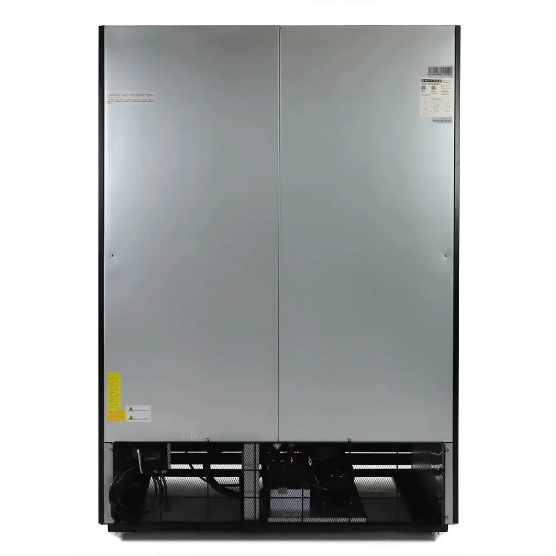 Maxx Cold MXGDM-50FBHC - 54" Glass Door Freezer, Black, 50 cu ft, 1‑1/4 HP, Lockable Doors