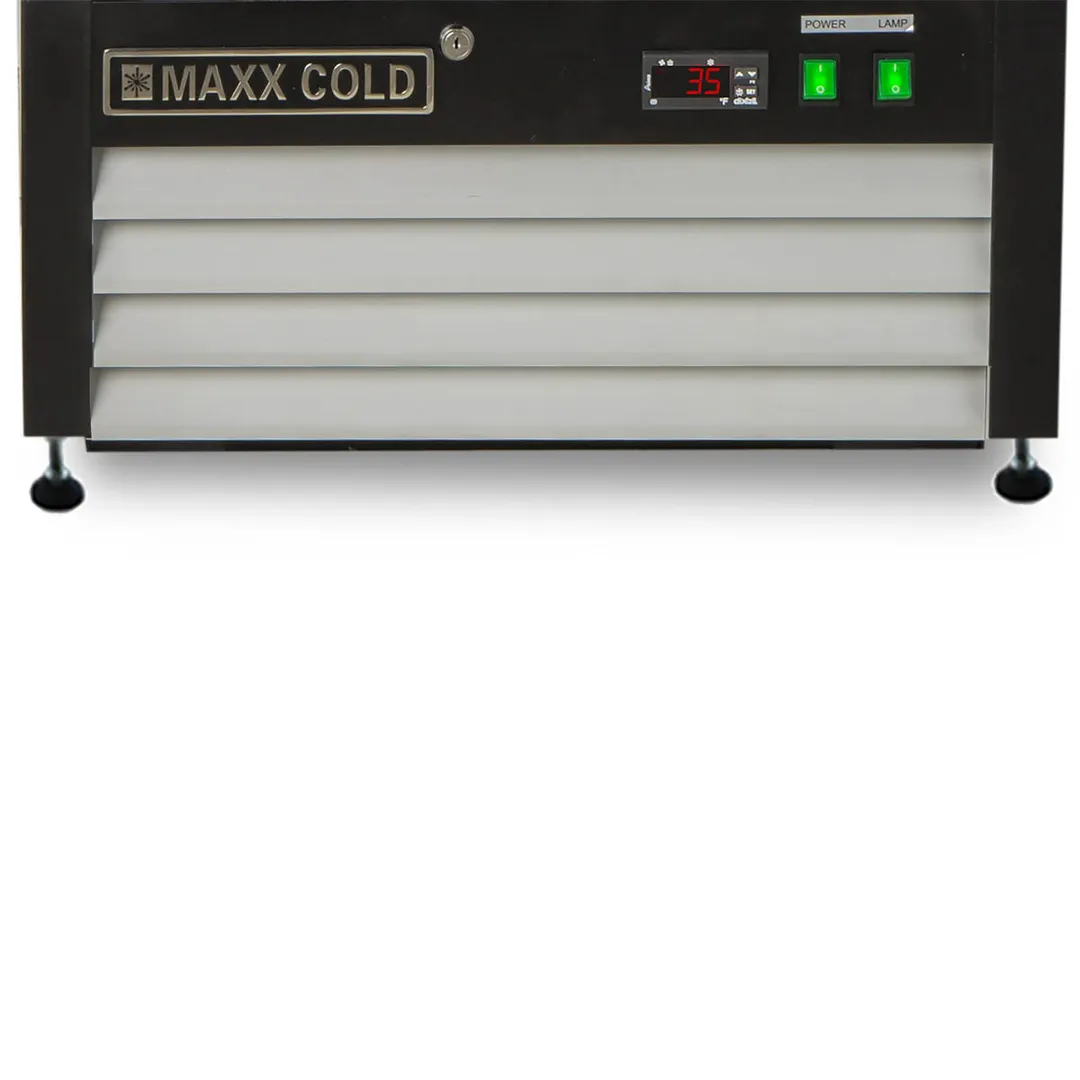 Maxx Cold MXM1-12RHC 25" Merchandiser Refrigerator in White, w/ Glass Door, 12 cu.ft.