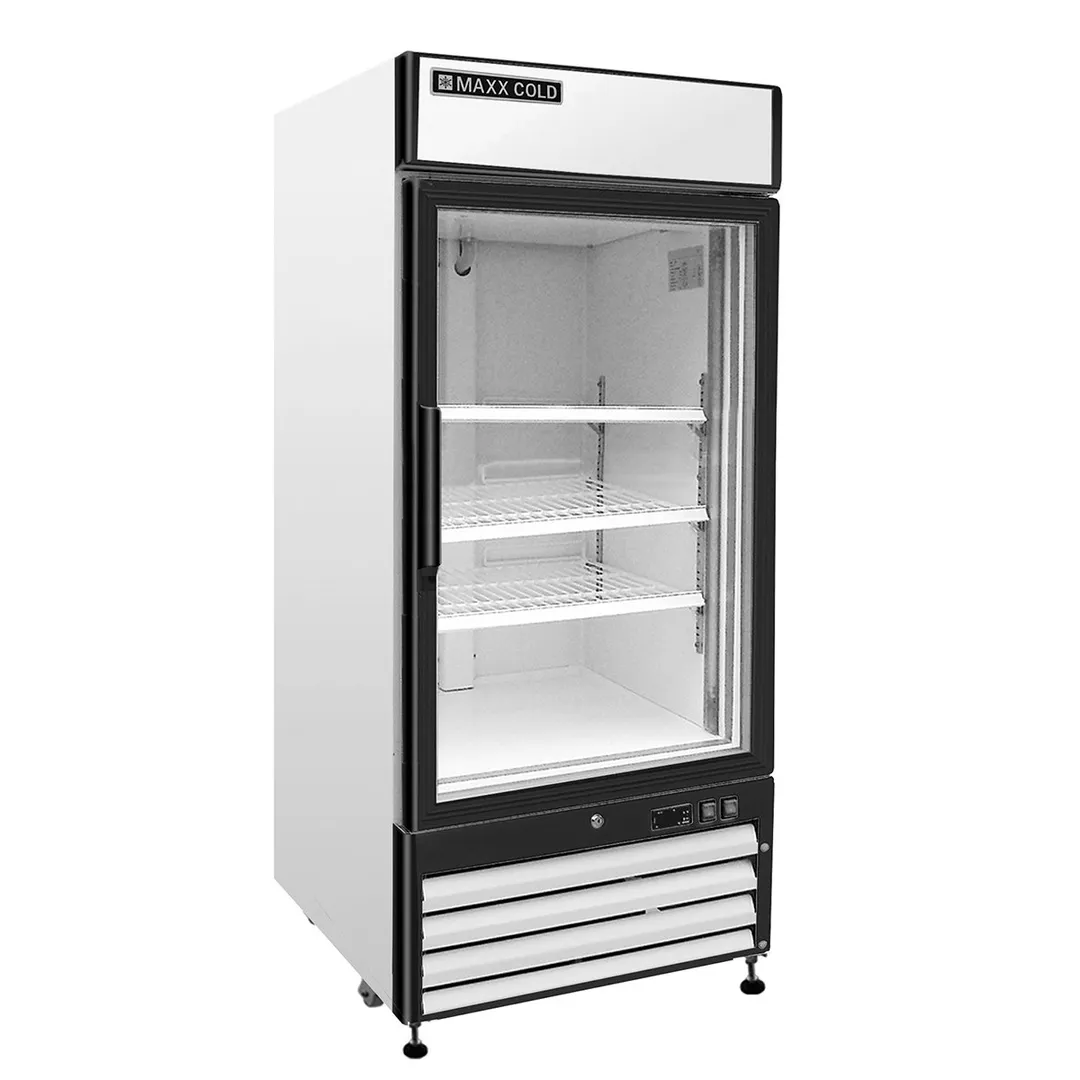 Maxx Cold MXM1-16RHC 25" Merchandiser Refrigerator in White w/ Glass Door, 16 cu.ft.