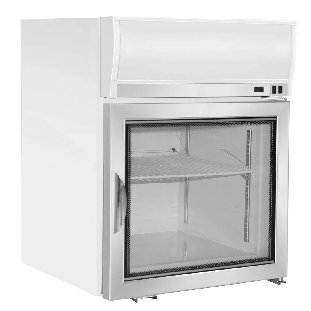 Maxx Cold MXM1-2.5FHC - 22.3" Countertop Freezer, 2.6 cu.ft, Glass Door, White Steel, LED Light