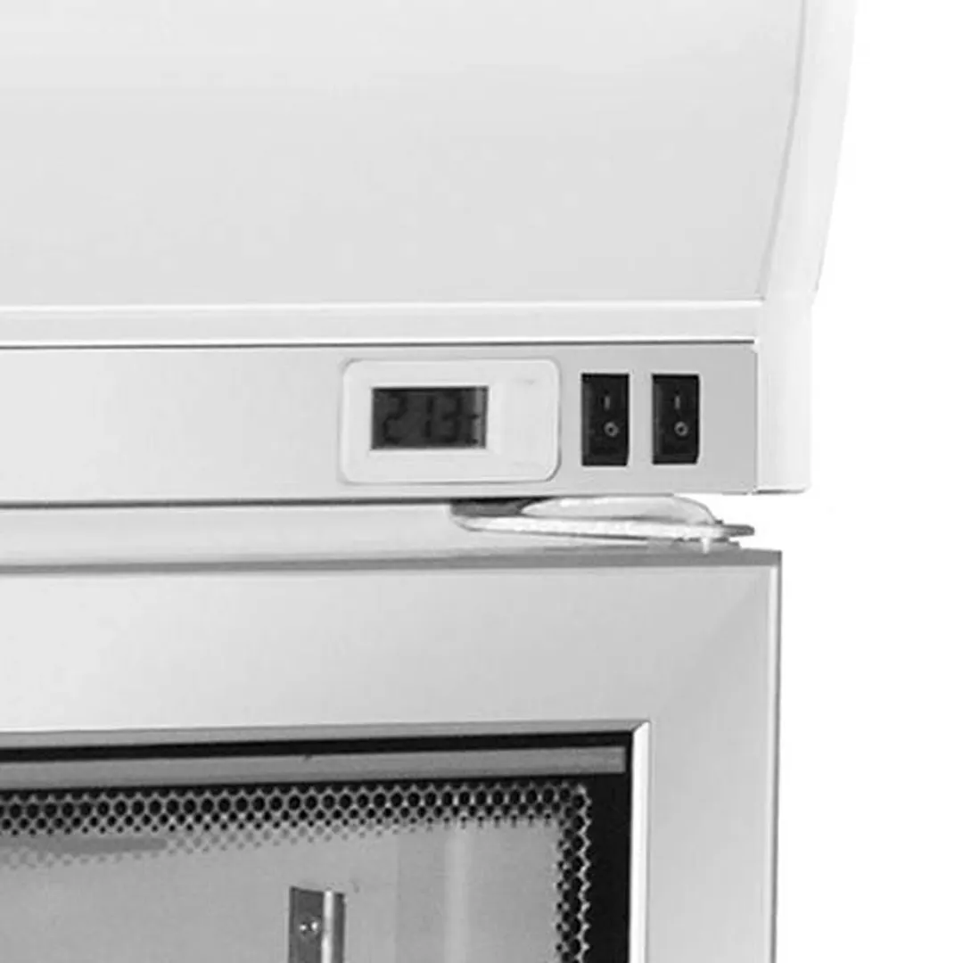 Maxx Cold MXM1-2.5FHC - 22.3" Countertop Freezer, 2.6 cu.ft, Glass Door, White Steel, LED Light