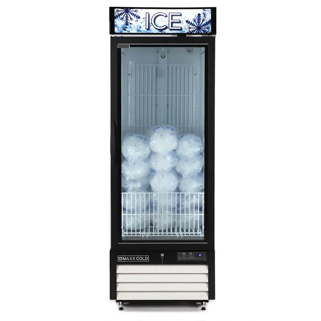 Maxx Cold MXM1-23FHC-ICE 27" Glass Door Freezer Merchandiser, 23 cu. ft.