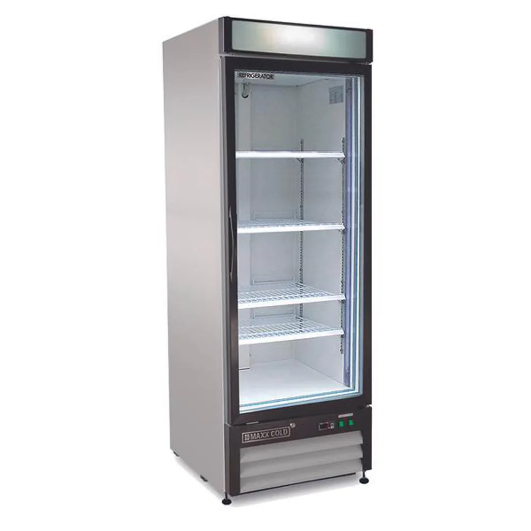 Maxx Cold MXM1-23FHC 27" 1 Glass Door Freezer Merchandiser in White, 23 cu.ft.