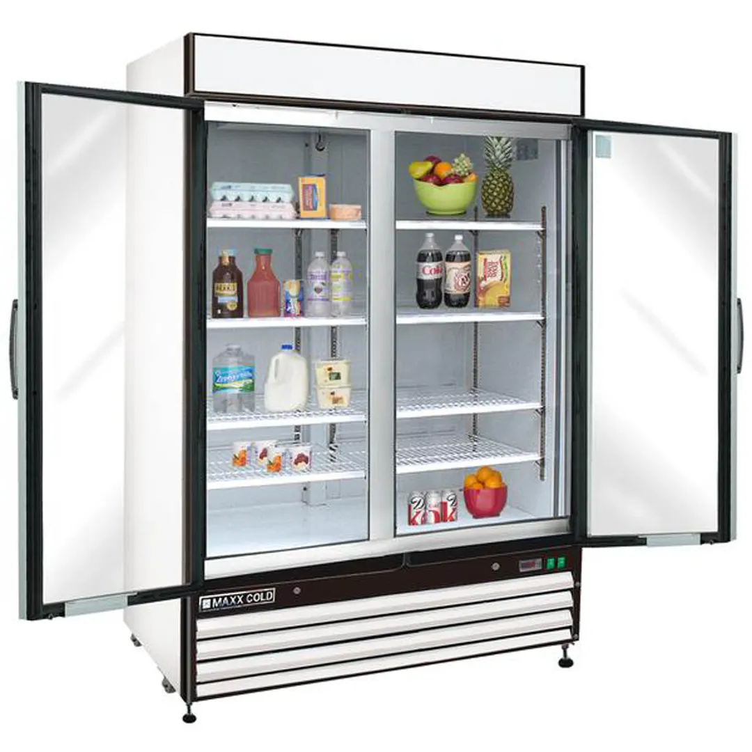 Maxx Cold MXM2-48FHC 54" 2 Glass Doors Freezer Merchandiser in White, 48 cu.ft.