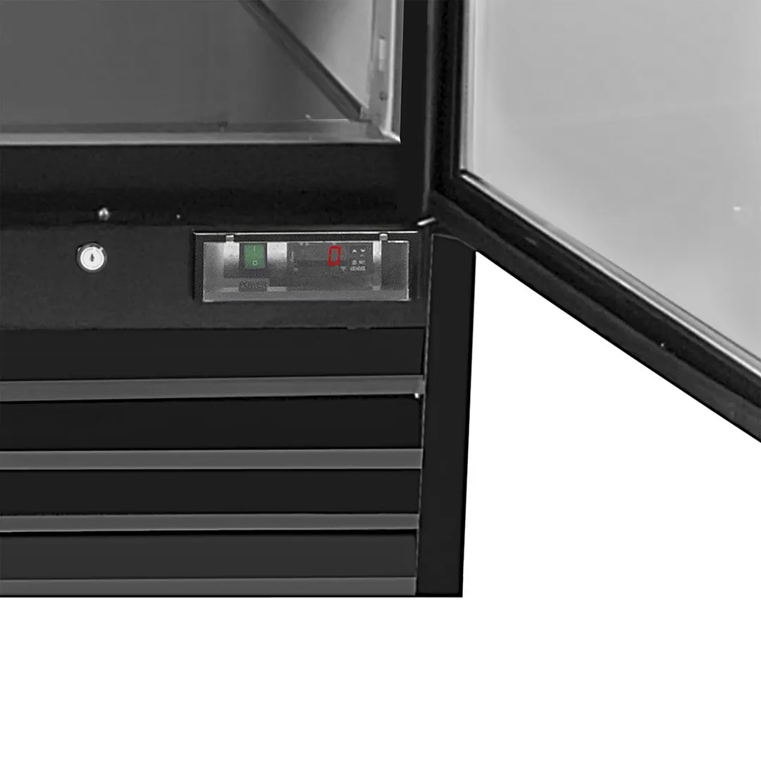 Maxx Cold MXM3-72FB 81" 3 Glass Door Freezer Merchandiser in Black, 72 cu.ft. 
