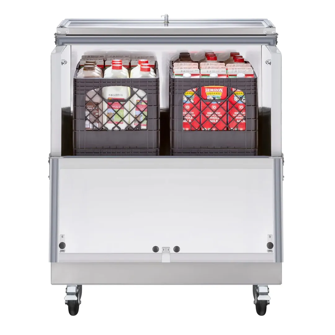 Maxx Cold MXMC34HC 34" Single Sided Milk Cooler, Cold Wall, 8 Crates Capacity