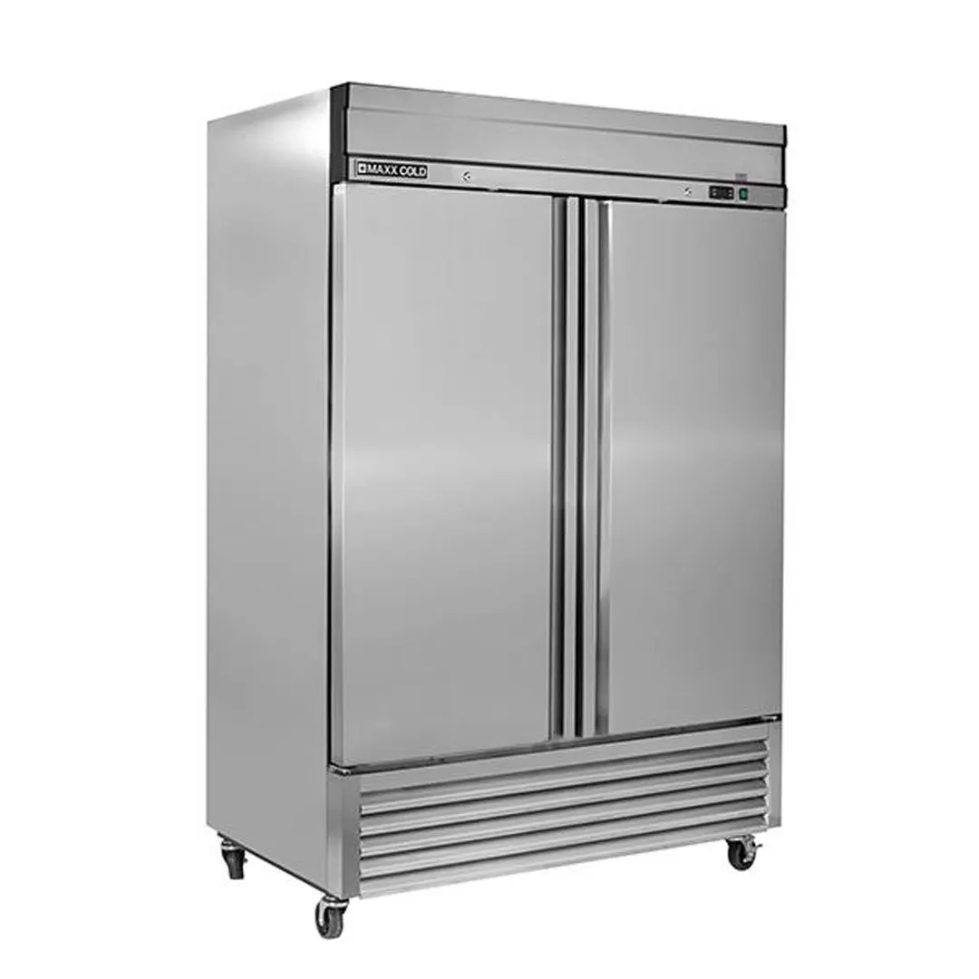 Maxx Cold MXSF-49FDHC 54" 2-Solid Door Reach-In Freezer, Bottom Mount, 42.9 cu. ft., Stainless Steel Exterior, Aluminum Interior