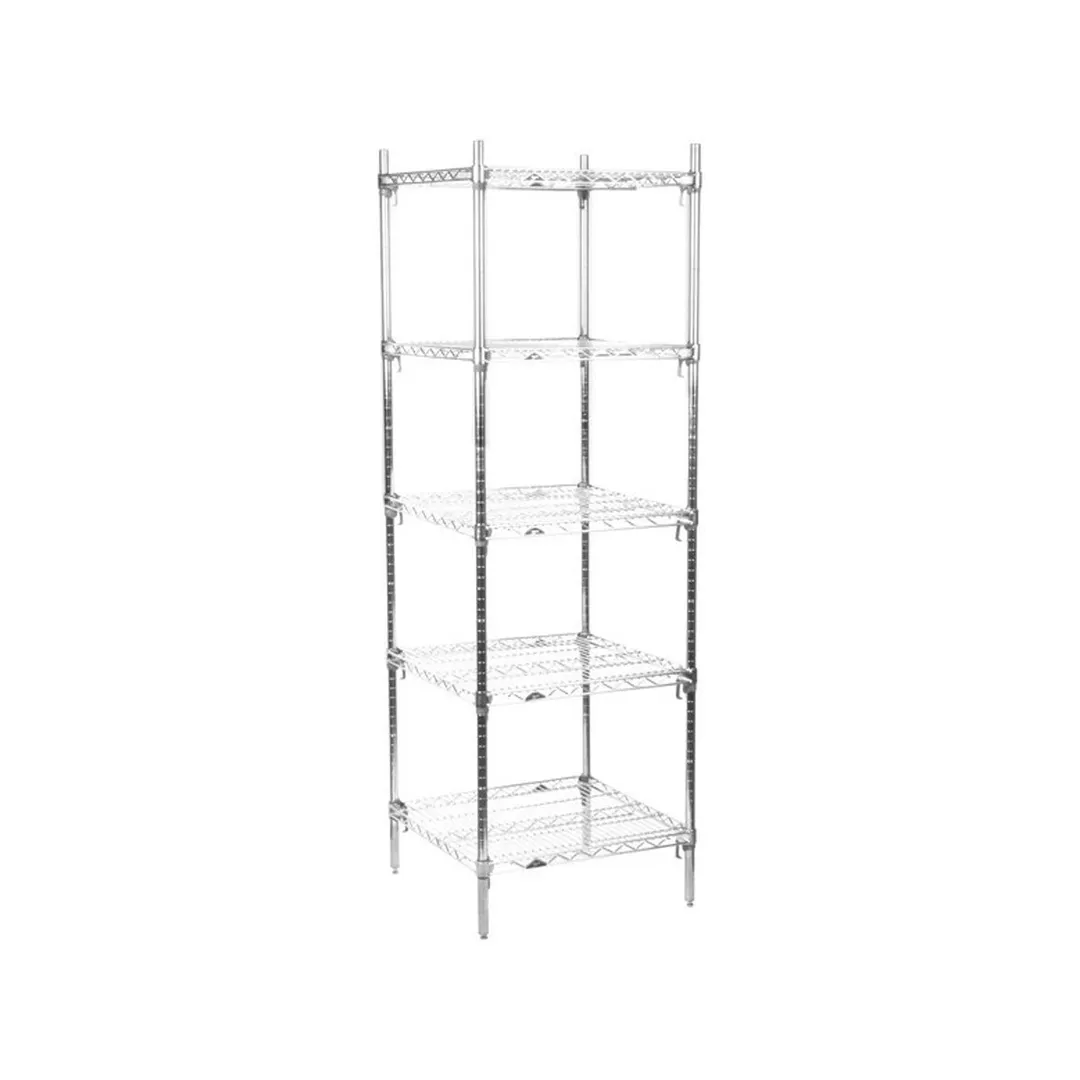 Metro Super Adjustable Super Erecta® 5A517C Wire Shelving Starter Unit, Chrome - 24" x 24" x 74"