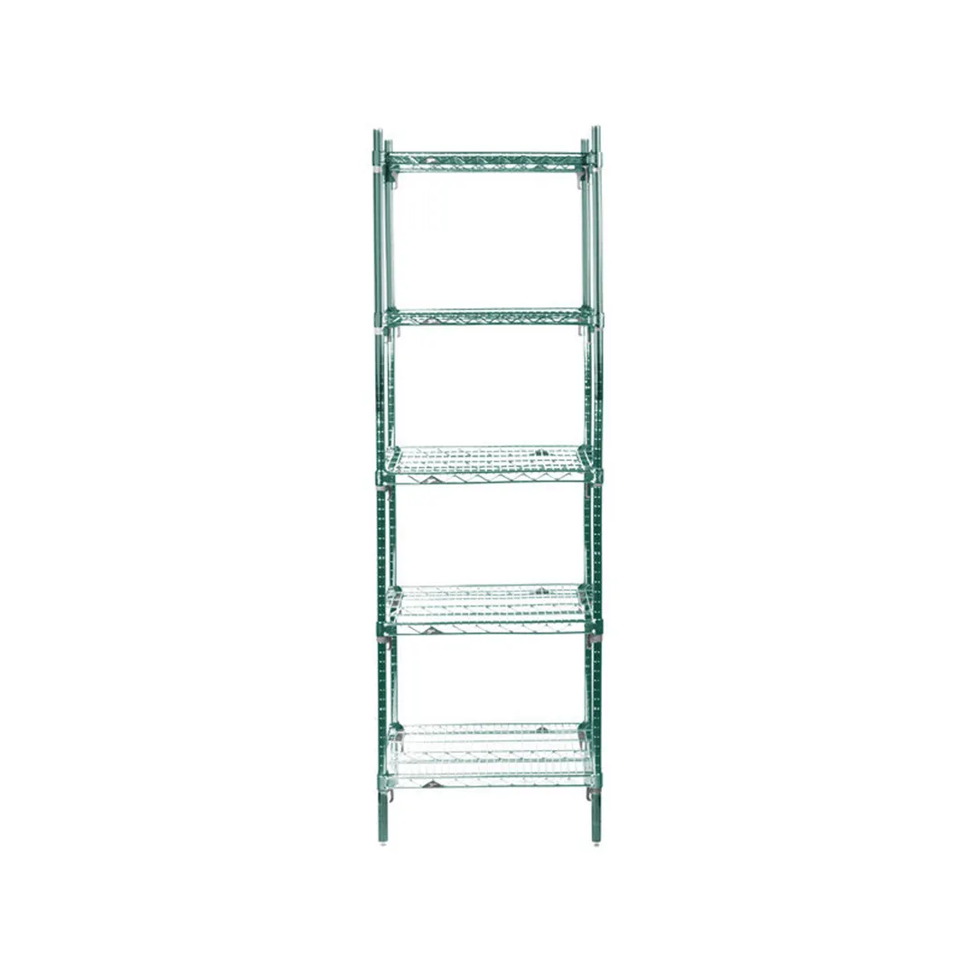 Metro Super Adjustable Super Erecta® 5A517K3 Wire Shelving Starter Unit, Green Epoxy - 24" x 24" x 74"