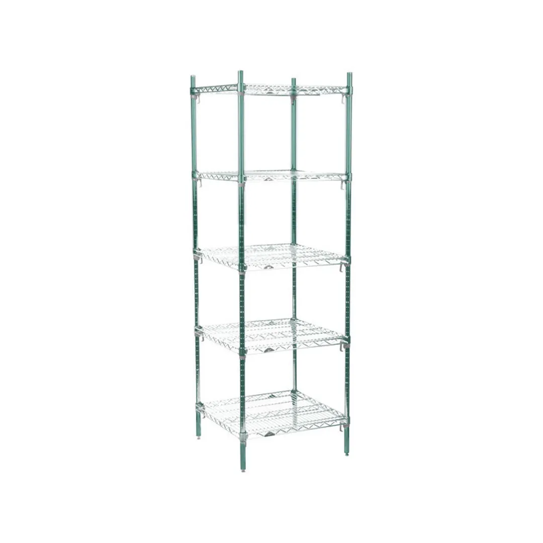 Metro Super Adjustable Super Erecta® 5A517K3 Wire Shelving Starter Unit, Green Epoxy - 24" x 24" x 74"