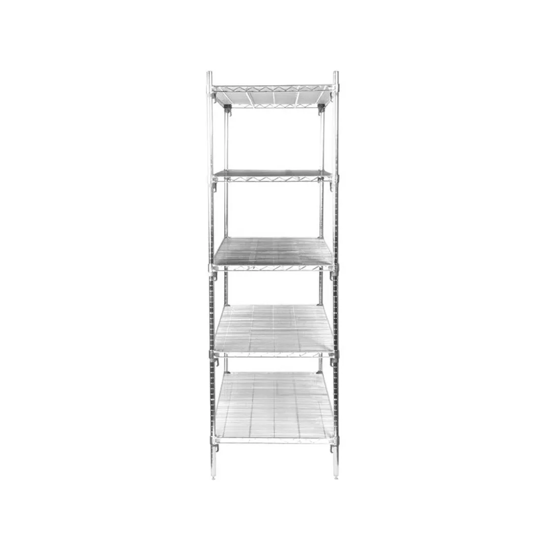 Metro Super Adjustable Super Erecta® 5A577C Chrome Wire Shelving Starter Unit - 72" x 24" x 74"