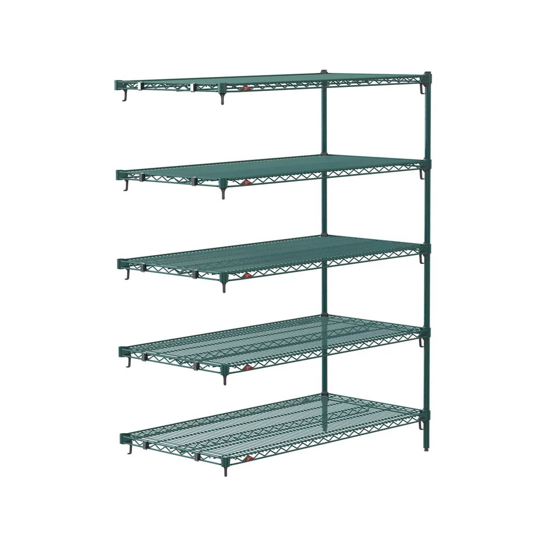 Metro 5AA557K3 Super Erecta® Adjustable 5-Shelf Epoxy Wire Shelving Add On Unit - 48" x 24" x 74"