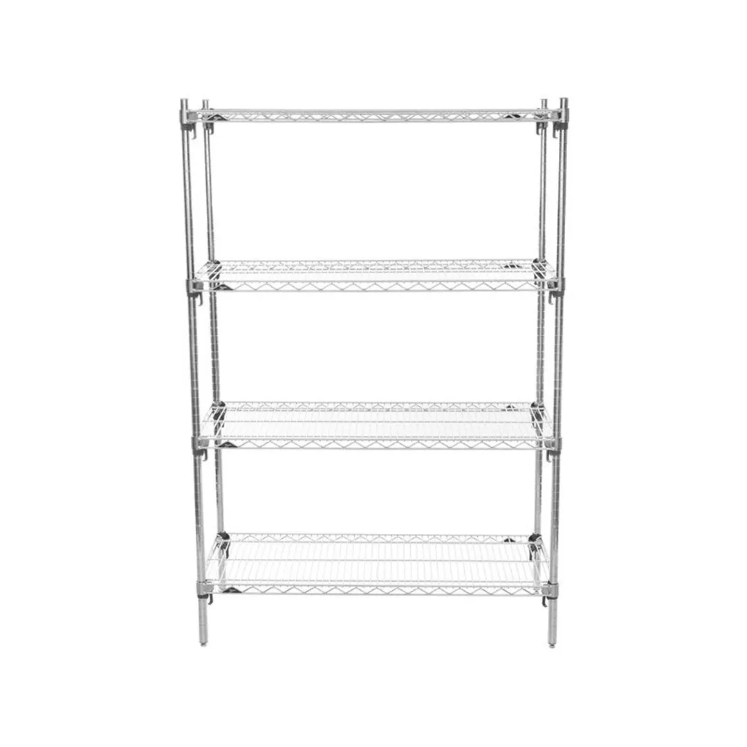 Metro Super Adjustable Super Erecta A346C 4-Shelf Wire Shelving Starter Unit, Chrome - 18" x 42" x 63"