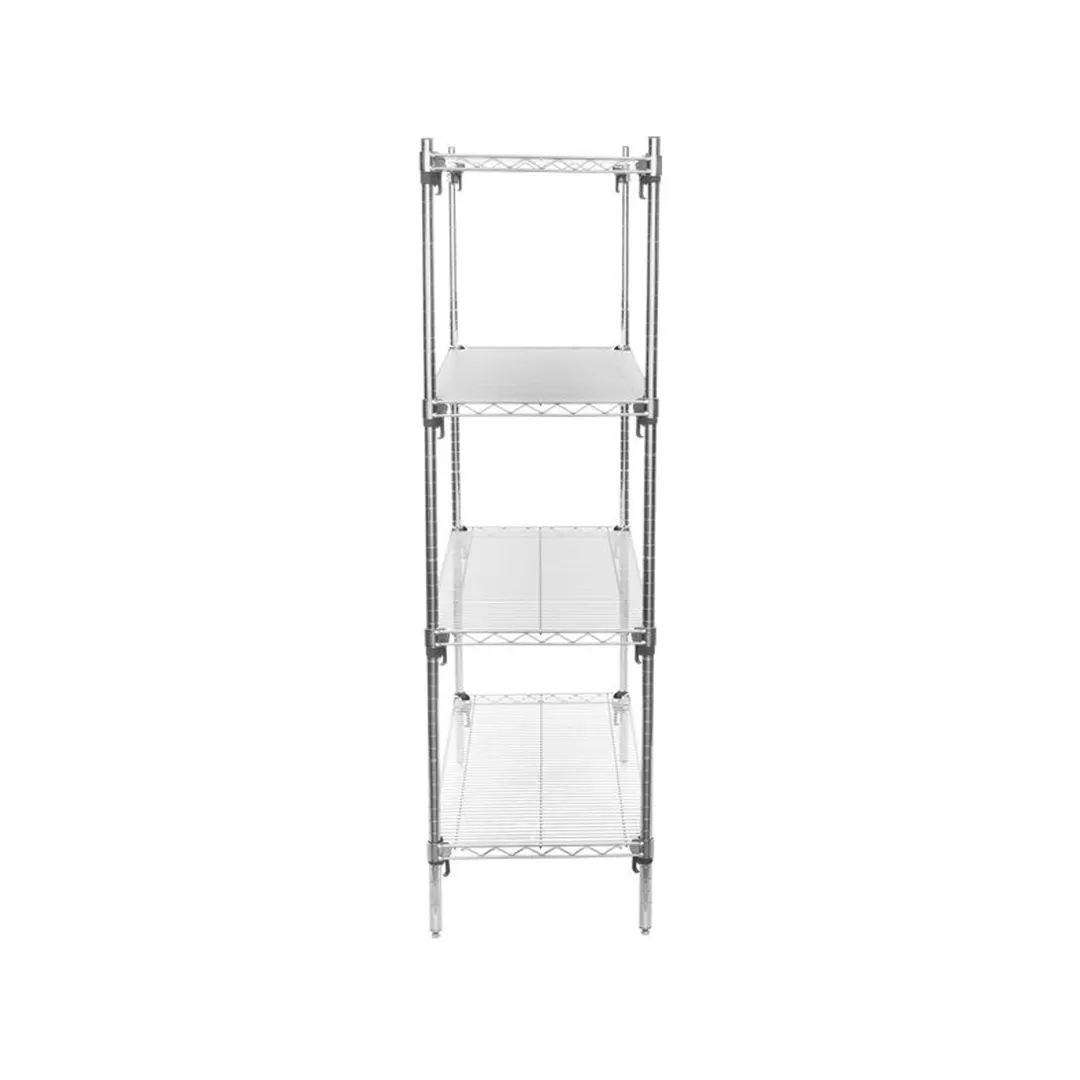 Metro Super Adjustable Super Erecta A346C 4-Shelf Wire Shelving Starter Unit, Chrome - 18" x 42" x 63"