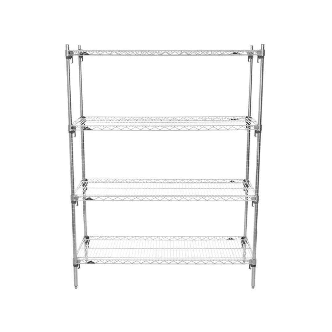 Metro Super Adjustable Super Erecta A356C 4-Shelf Wire Shelving Starter Unit, Chrome - 18" x 48" x 63"