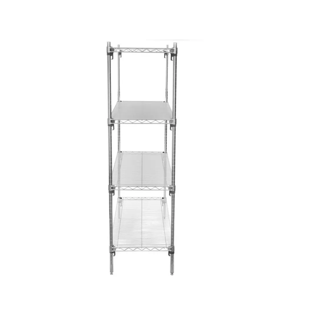 Metro Super Adjustable Super Erecta A356C 4-Shelf Wire Shelving Starter Unit, Chrome - 18" x 48" x 63"