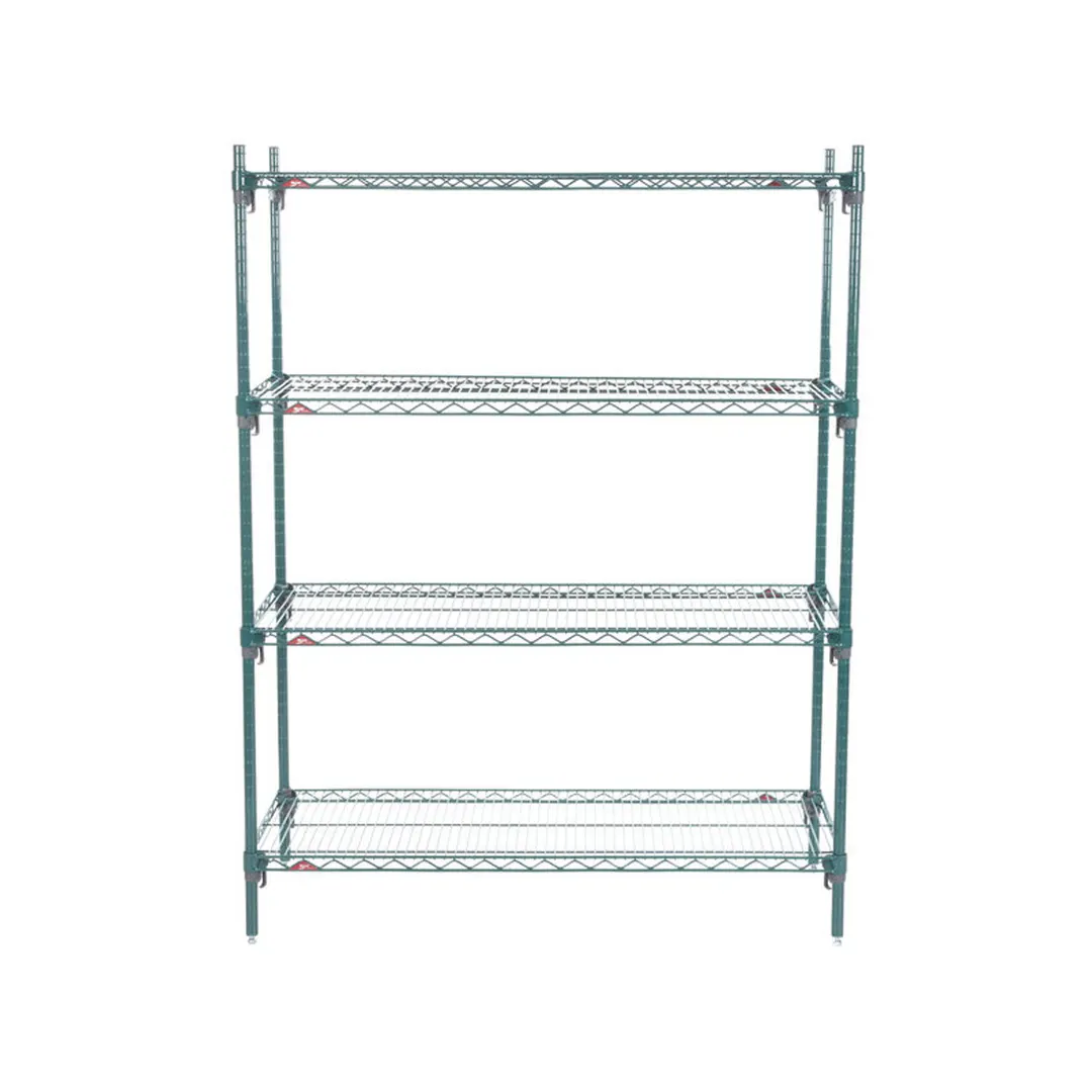 Metro Super Adjustable Super Erecta A356K3 4-Shelf Wire Shelving Starter Unit, Metroseal - 18" x 48" x 63"