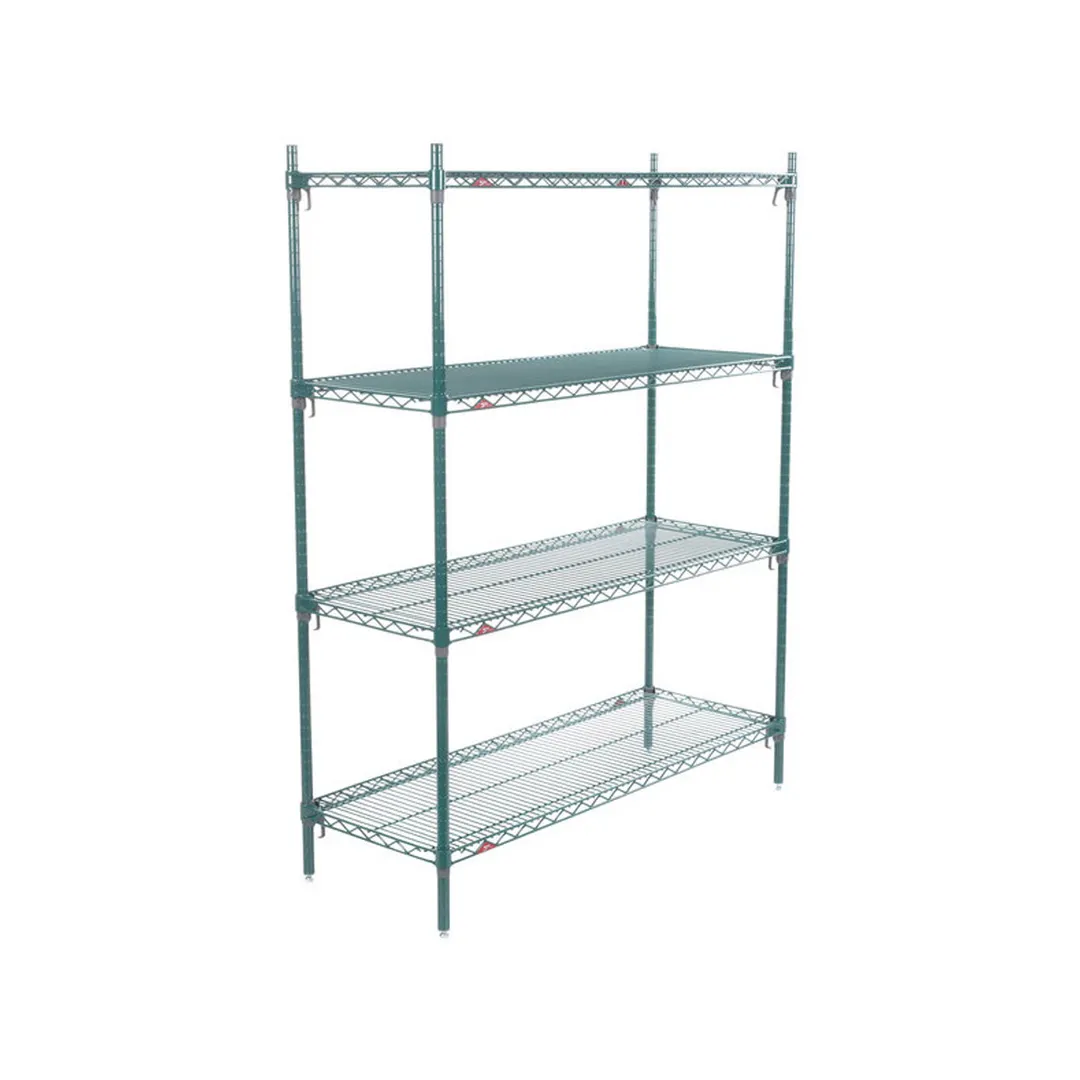 Metro Super Adjustable Super Erecta A356K3 4-Shelf Wire Shelving Starter Unit, Metroseal - 18" x 48" x 63"